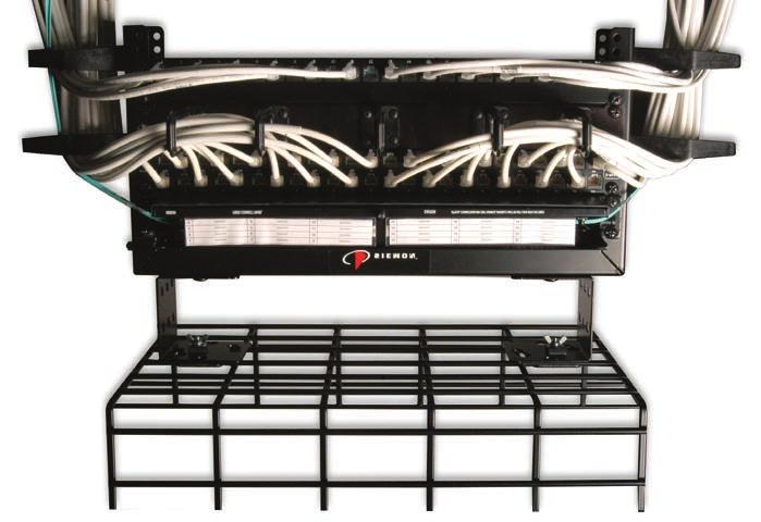 Cable Tray Rack Designed to mount directly to overhead ladder rack or cable tray, Siemon s Cable Tray Rack delivers 4U of easily installed and accessible 19 inch rack mount space above cabinets and