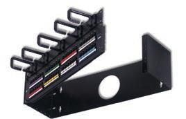 Stand-Off Brackets Siemon hinged stand-off brackets can be mounted to a wall with the hinge on either side for convenient access to the back of the panel.