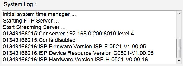 New ISP firmware Version (I9x) I Series PTZ Models Camera Firmware ISP Firmware ISP ISP Resource ISP Hardware IP Utility Version V6.07.23 V1.01.07 V1.01.07 V0.00.16 V4.3.03 I91-I96 Filename A1D-500-V6.