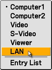2. Desktop Control Utility 1.0 3 4 Click the USB mouse. An on-screen menu will be displayed. Click "Source" and then "LAN".