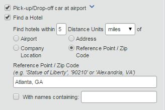 If you plan to add a hotel to your trip, click the find a hotel checkbox.