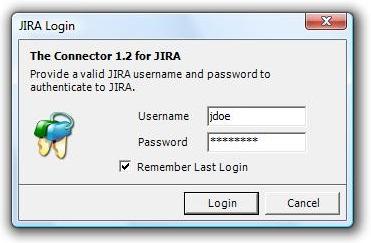 Logging Into JIRA / Logging Out of JIRA The Connector requires a user to login before any functionality of The Connector can be used.