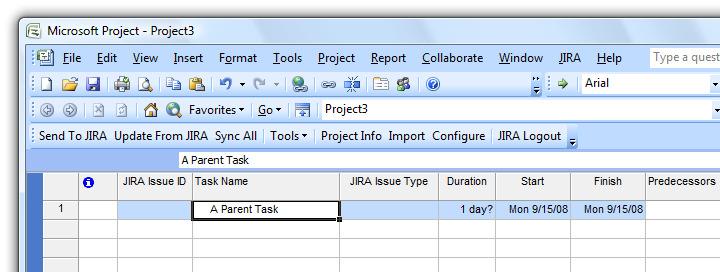 Working with Sub Tasks The Connector supports the import and creation of JIRA sub-tasks through Microsoft Project. In Microsoft Project, a sub-task is a task that is indented under its parent.