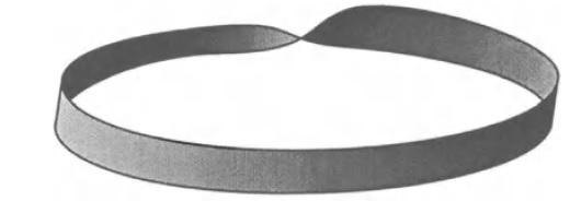 Problem E : Möbius Strip A Möbius strip is obtained by taking a long strip of paper, twisting the paper through 18 degrees (or in other words, a half-twist) and then, joining one end back to the