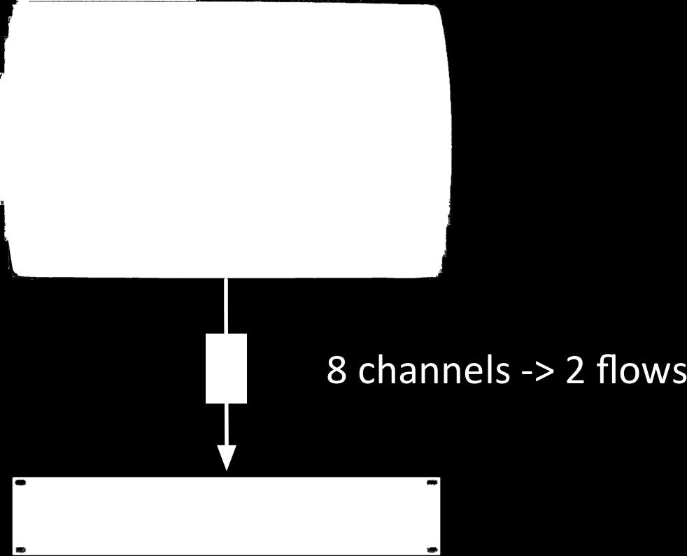Flows Small Dante devices (1 to 4 channels) support 2