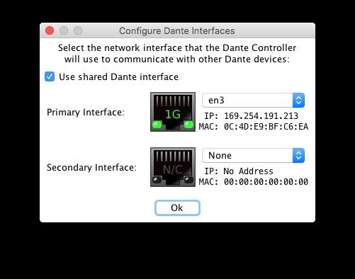 REDUNDANCY AND DANTE CONTROLLER Dante Controller can be connected to both Primary and Secondary interface