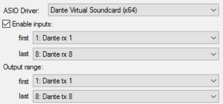 CONNECT TO A DAW Launch Dante Virtual Soundcard Set number of channels and Start DVS DVS will appear