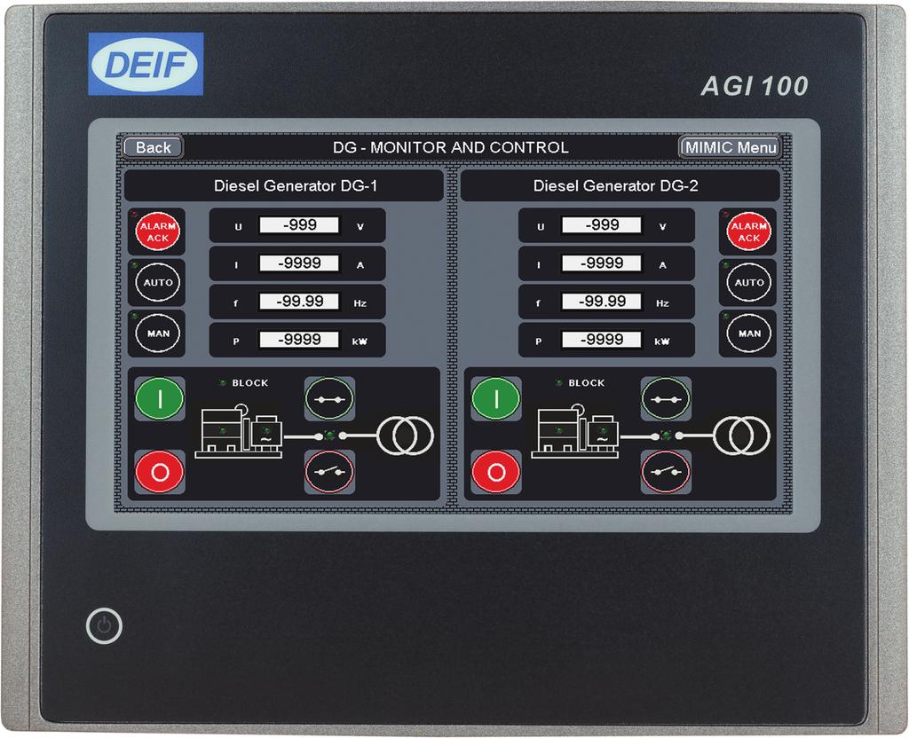 AGI 100 series data sheet 4921240387 UK General information Compatible with DEIF's Multi-line controllers and other DEIF/third party products with TCP/IP/Modbus protocol * Only available on AGI 100