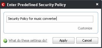 security policies listed under the Policy Name column. To view or edit an existing predefined policy 1. Double click on the Policy Name in the list or 2.