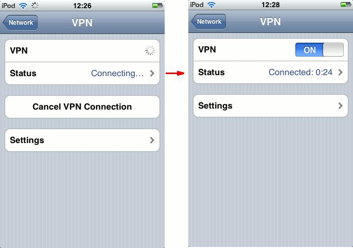 3. Click the 'Save' button and go back to VPN main page (Setting > General > Network > VPN). 4.