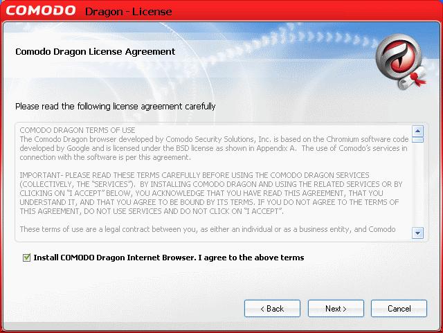 Click 'Next' to continue. Step 2 License Agreement Complete the initialization phase by reading and accepting the License Agreement.