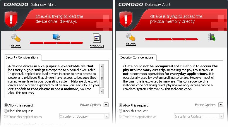 1. As with Firewall Alerts, carefully read the 'Security Considerations' section. Comodo Internet Security can recognize thousands of safe applications.