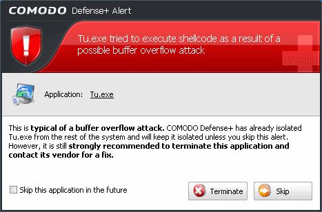 But on the next attempt of attack the alert is generated again.