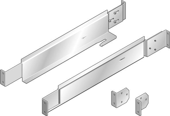 2.2 Installing the Mounting Brackets in a Rack The External I/O Expansion Unit mounting kit (FIGURE 2-1) includes a right-side mounting bracket and a left-side mounting bracket.