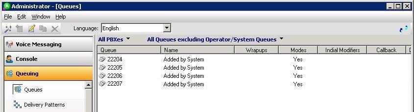 6.7. Administer Queues Select Queuing > Queues from the left pane, to display a list of queues