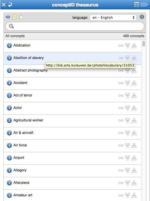 Mappings Thesaurus mapping 21 The user can select a