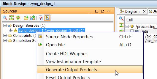 Step 3: Generate HDL Design Files You now generate the HDL files for the design. 1.