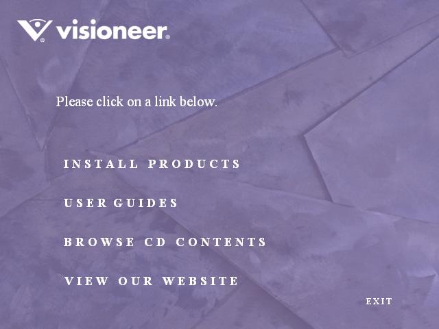 8 VISIONEER STROBE XP 450 SCANNER USER S GUIDE 3. On the Installation menu, select Install Products. 4. Make sure the boxes for Nuance PaperPort and Scanner Driver are checked.