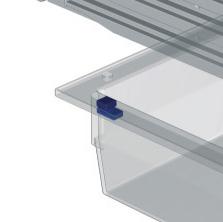 2. In the lower modules and baskets the stops can be mounted normally for the horizontal function.