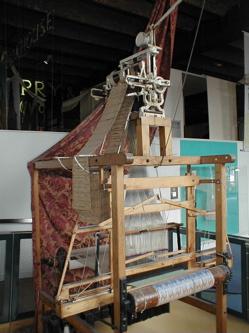 No electricity Mechanical loom invented by Joseph Marie Jacquard in 1801.