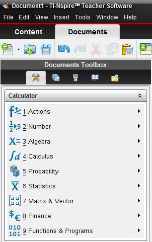 Getting Started with TI-Nspire TM Teacher Software 35 TI PROFESSIONAL DEVELOPMENT Step 2: The Calculator application allows you to enter and evaluate mathematical expressions as well as create
