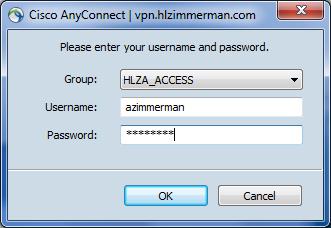 Connecting to the HLZA VPN Put in your username