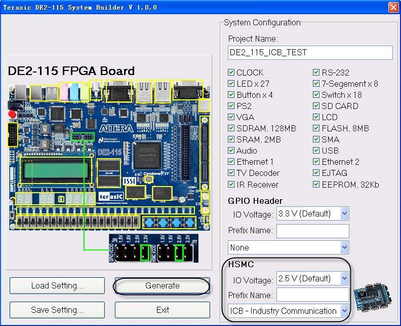 Figure 4-6 HSMC Expansion Group The Prefix Name is an optional feature that denotes the pin name of the daughter card assigned in your design.