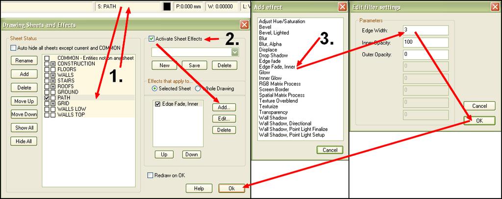Click on the Sheet Selector then click on the PATH sheet name.