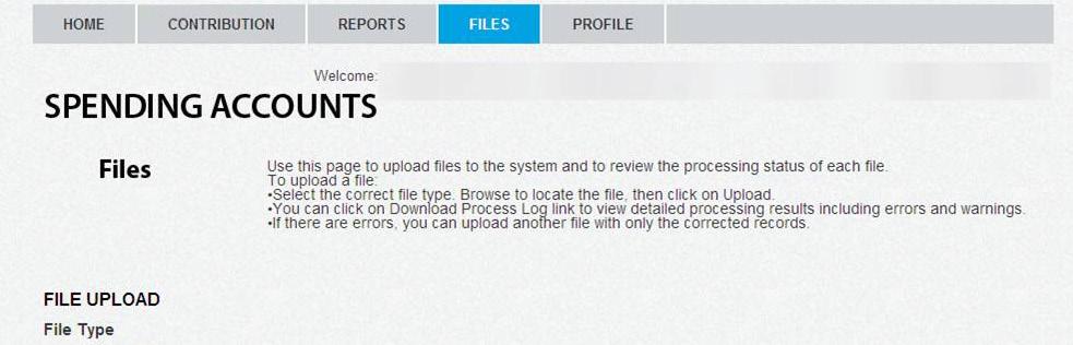Click on the link labeled Upload HSA files & Review Status.