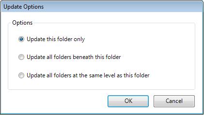 Select the Update this folder only option to save the Information Types you have added.