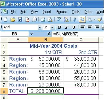 Copying a Formula 5 Select the cell that contains the formula you want to copy, and click the Copy button on the Standard toolbar.