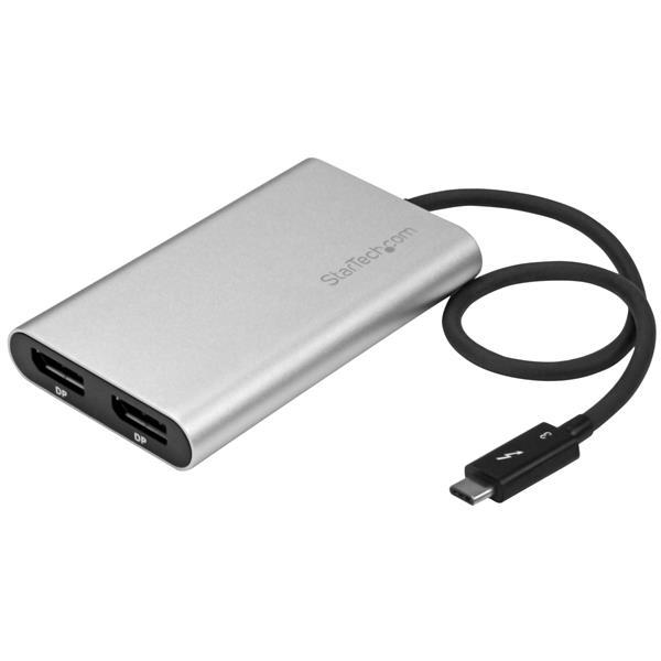 Thunderbolt 3 to Dual DisplayPort Adapter - 4K 60 Hz - Windows Only Compatible Product ID: TB32DP2 This high-performance Thunderbolt 3 adapter lets you add two 4K 60Hz DisplayPort monitors to a