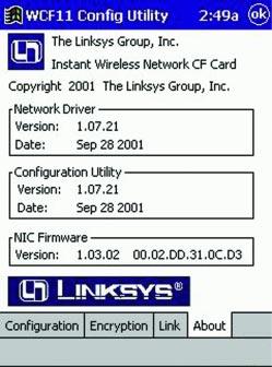 Instant Wireless TM Series ABOUT The About screen shows the release information for