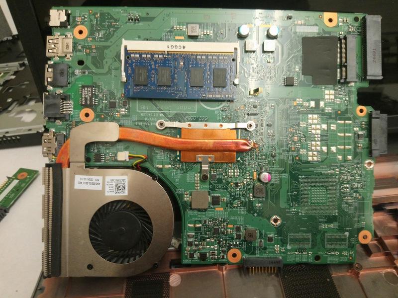 removing/replacing the Dell Inspiron 17-5749 system board.