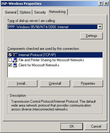 Windows 2000 Setup Preparing for Remote Networking 64 Configuring TCP/IP properties If you need to configure TCP/IP properties: 1 Select Internet Protocol (TCP/IP) from the Components list, then