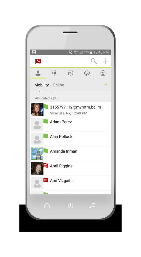 MOMENTUM MOBILITY Access all of your communications from a single interface with unified messaging.