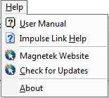 User Manual Displays the User Manual. (A.