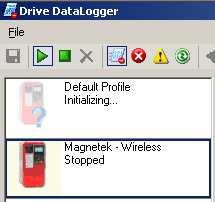 Each button will display a different color based on the status of the drive profile.