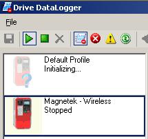Each button will display a different color base on the status of the drive profile.