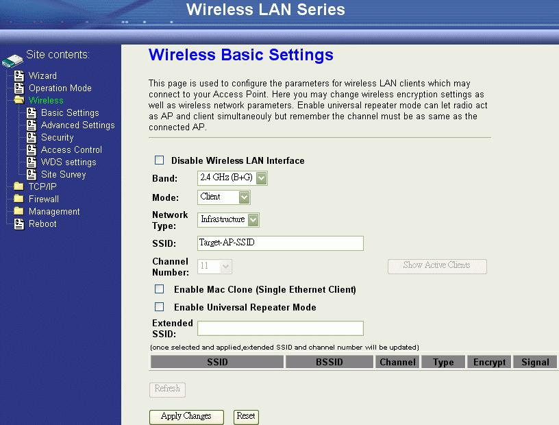 Configuring as WLAN Client Adapter This device can be configured as a wireless Ethernet adapter.