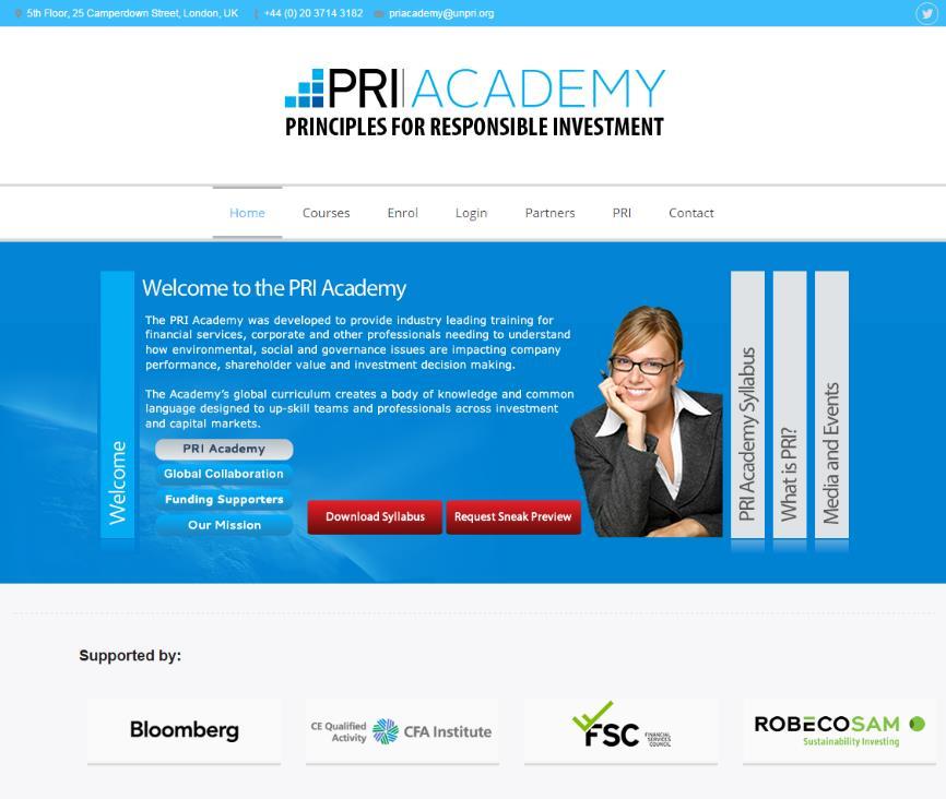 2. THE PRI ACADEMY LEARNING PORTAL The PRI Academy Learning Portal is a web-based training system with a number of powerful features that make learning simple, effective and interesting.
