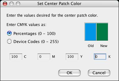 SPOT-ON 73 TO DEFINE A SUBSTITUTE COLOR IN SET CENTER PATCH COLOR 1 Select the color that you want to substitute. 2 Double-click the color icon.