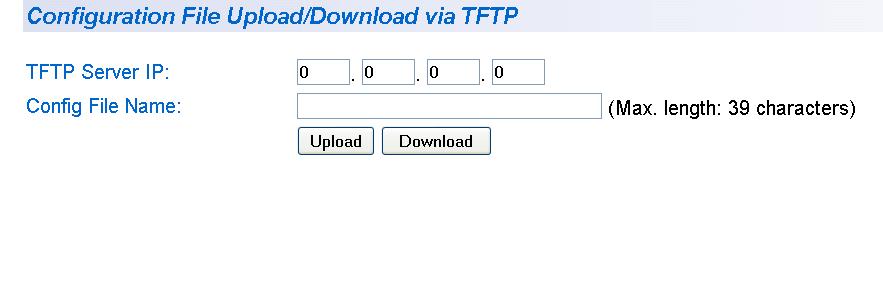 AT-S101 Management Software User s Guide Downloading or Uploading a Configuration File via TFTP This section describes how to download or upload a configuration file using TFTP on an TFTP server.
