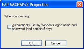 16. Uncheck the box, "Automatically use my Windows logon name and password (and domain, if any).