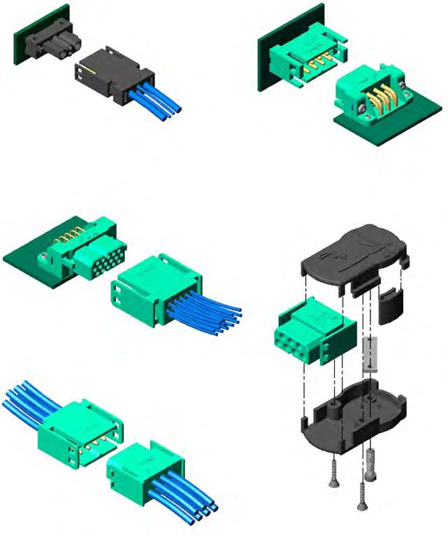 High Density Signal and Power Interconnection Systems Typical Connection Systems System 1 Straight Board Mounting to Cable System 2 Straight Board