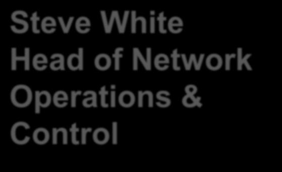 Steve White Head of Network Operations &