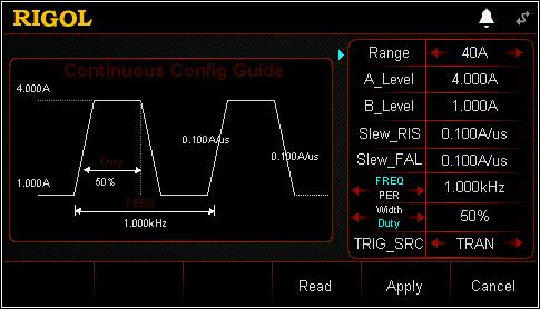 Chapter 2 Front Panel Operations RIGOL 3. Set channel parameters in the guide interface Press Con to enter the Con guide interface, as shown in Figure 2-15.