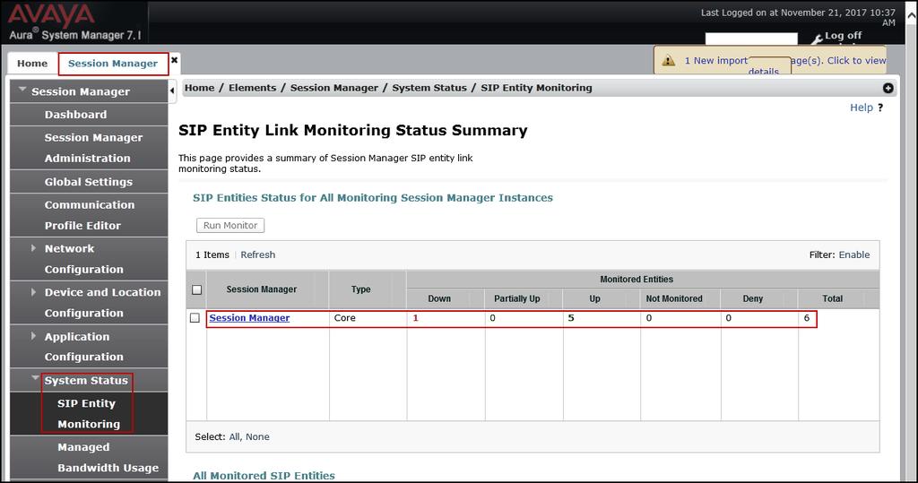 9.3. Session Manager Verification Log in to System Manager.