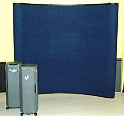 Skyline Mirage 8 Pop Up Display $800.00 Frame, Fabric Panels and Cases 2 Hard Shipping Cases w/wheels Dim: 13 ¾ w x 39 ¾ h x 13 ¾ d Lightweight. Full display and graphics fit in two cases.