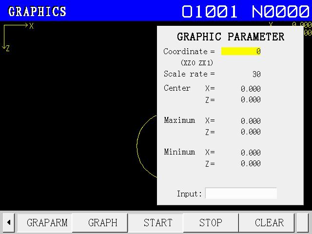 Ⅲ OPERATION-13(GRAPH FUNCTION) 13-2 Programmed path The path after scale GC:LCD center GC Programmed path The path after scale The tool path on the LCD screen is described by the workpiece coordinate